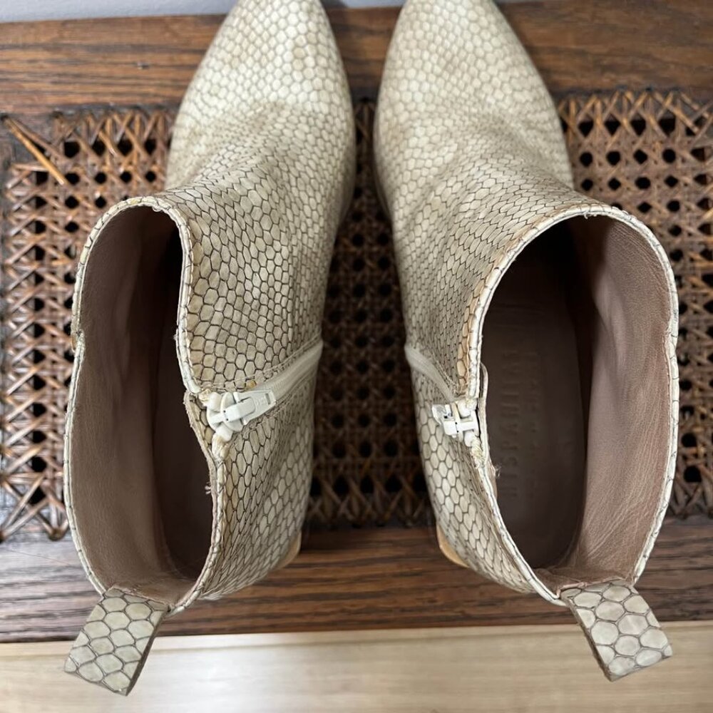 Size Eu 41 Hispanitas Python Embossed Patent Leat… - image 8